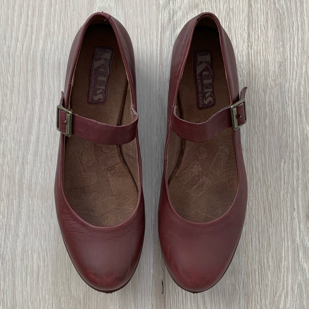 Kork-Ease Red Platform Mary Janes